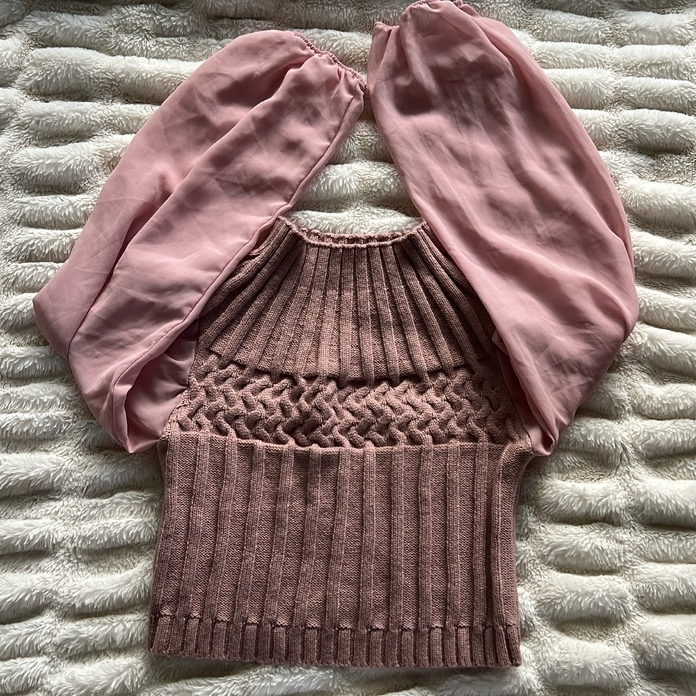 Blush sweater top